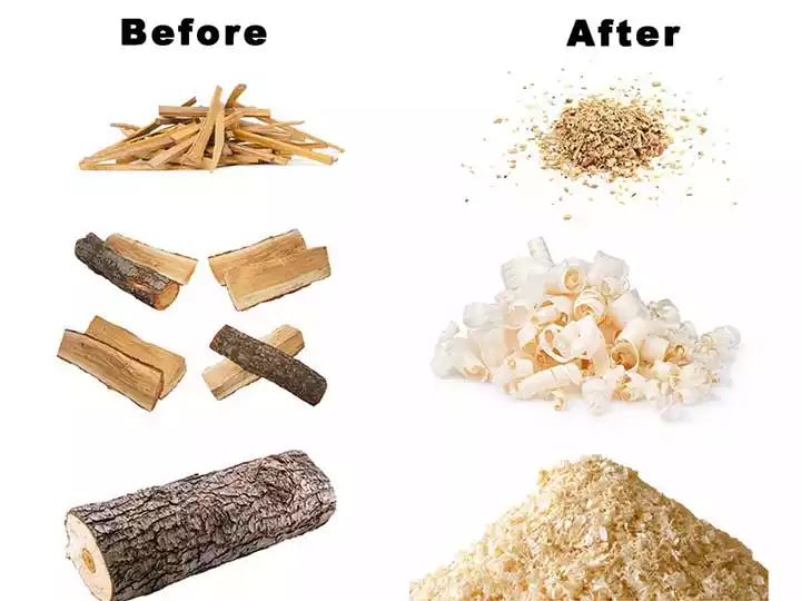 Wood shavings machine application