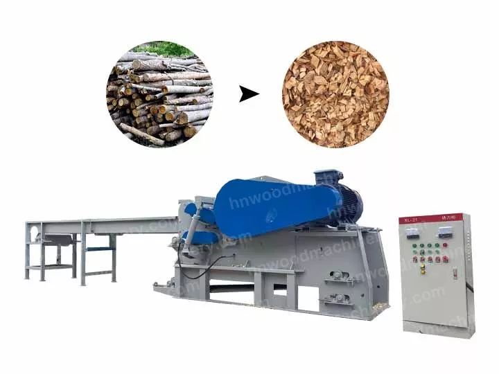 Drum Wood Chipper Commercial Timber Chips Making Machine