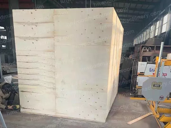 Embalaje de caja de madera de la máquina sierra cortadora de madera