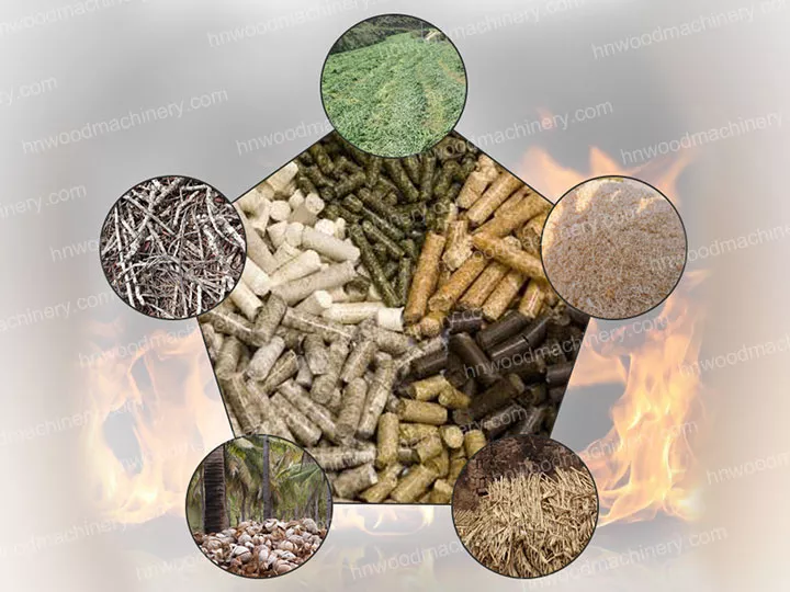 Raw material wood pellet